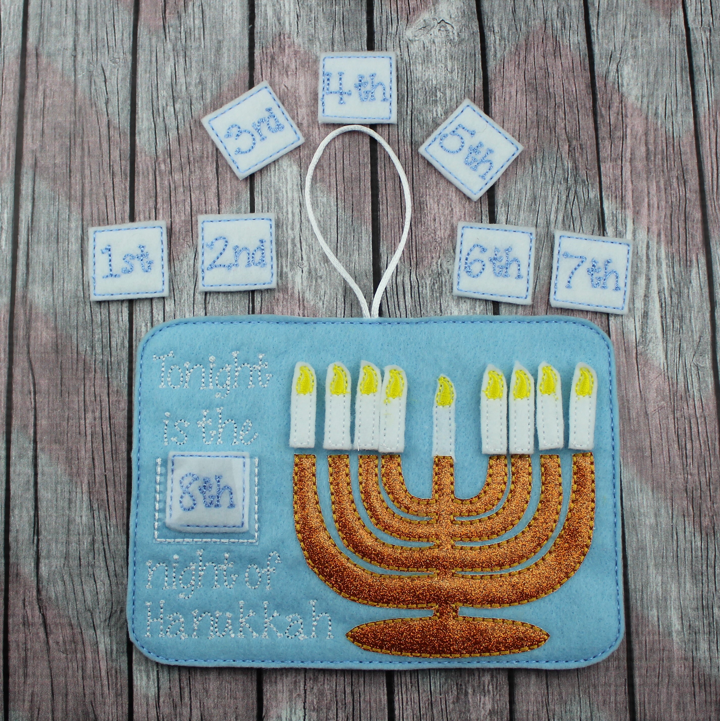 Hanukkah Countdown Menorah countdown calendar Chanukah Etsy