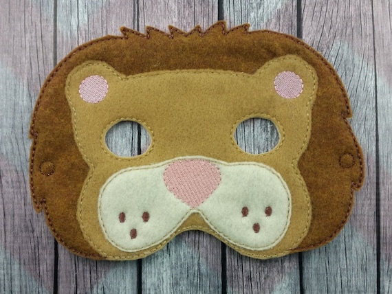 Brown Lion mask, zoo lion mask, king of the jungle mask, safari lion children's costume mask, adult Halloween mask, dress up, pretend play