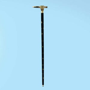 Brass Axe Anvil Cane Handle Walking Stick, Nautical Walking Cane, Foldable Cane Victorian Designer Walking Stick for Men and Women, 37 Inch