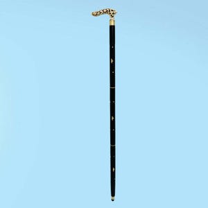 Nautical Brass Handle Walking Stick Walking Cane, Victorian Designer Rosewood Black Wooden Stick For Men and Women, 37 Inch For Halloween