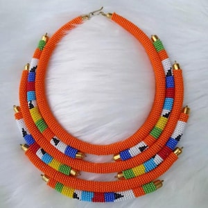Maasai bead necklace - Etsy 日本