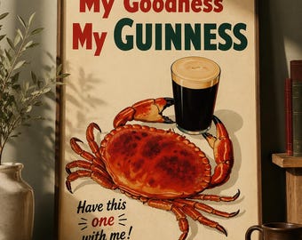 Vintage Beer Poster Print Retro Brewery Wall Art Funny Tavern Decor Antique Drink Advertisement Rustic Bar Kitchen Man Cave Gift Unframed