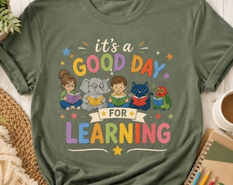 Teacher T-Shirt, Good Day for Learning Graphic Tee, Teacher Appreciation Gift, Elementary Educator Shirt, Back to School Classroom Top