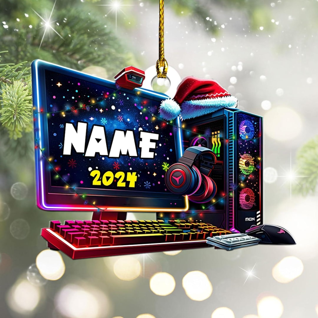 Personalized Gaming PC Christmas Ornament, Custom Gaming Computer ...