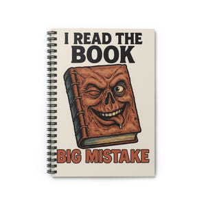 Evil Dead Inspired Spiral Notebook - Ruled Line, Journal, Horror Movie Fan Gift, Notetaking, School Supplies, Classic Cult Film Merch