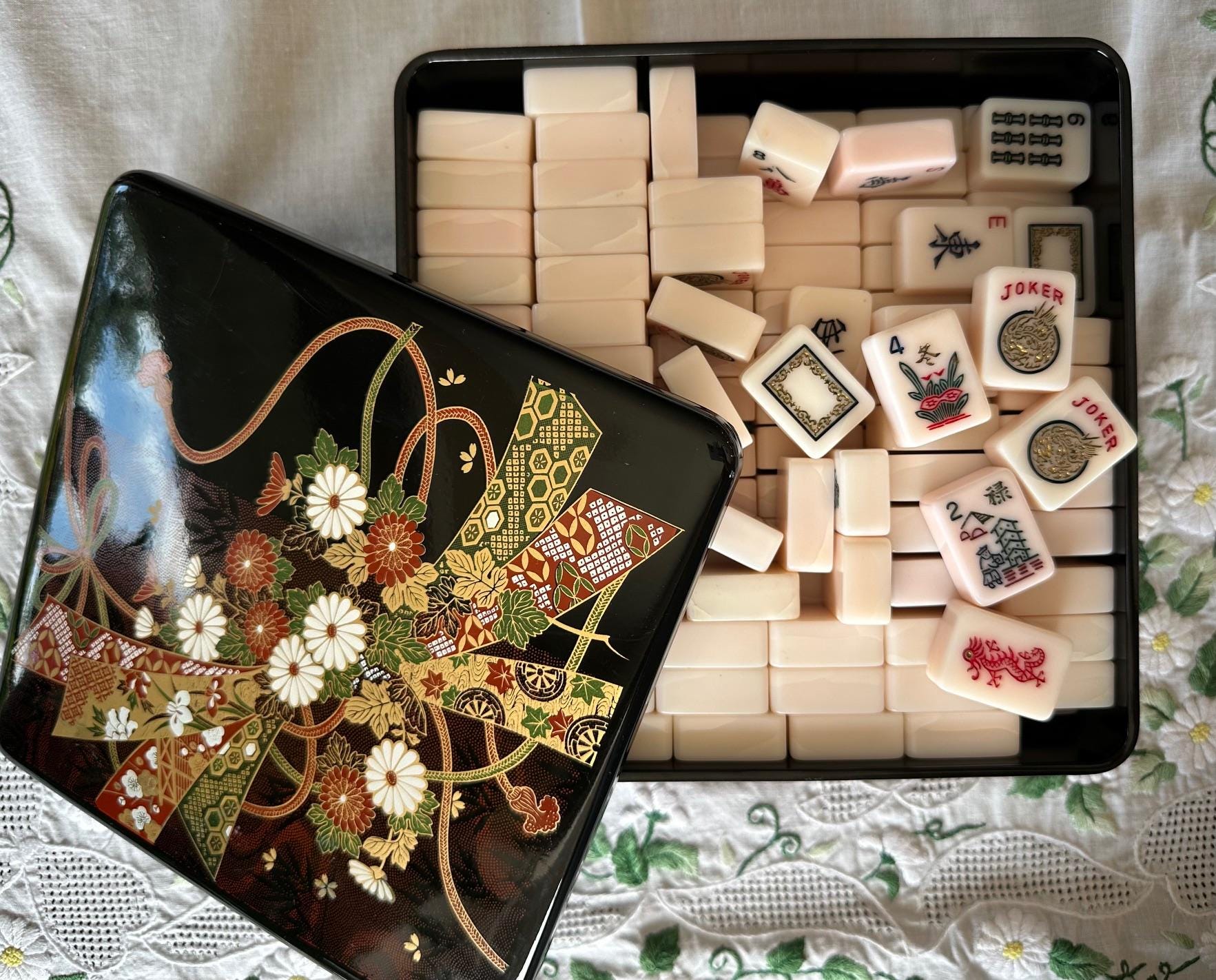 Vintage Mahjong Set 152 Tiles - Etsy