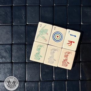 Stunning Two-Tone 1920s Vintage Mahjong by Pung Chow, 152 tiles, NMJL ready! image 2