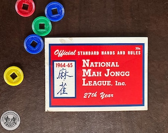 1964-65 Official Std Hands and Rules National Mah Jongg Leaue Card