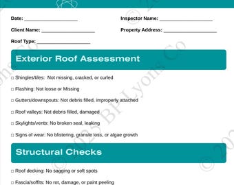 Residential Roofing Inspection Checklist