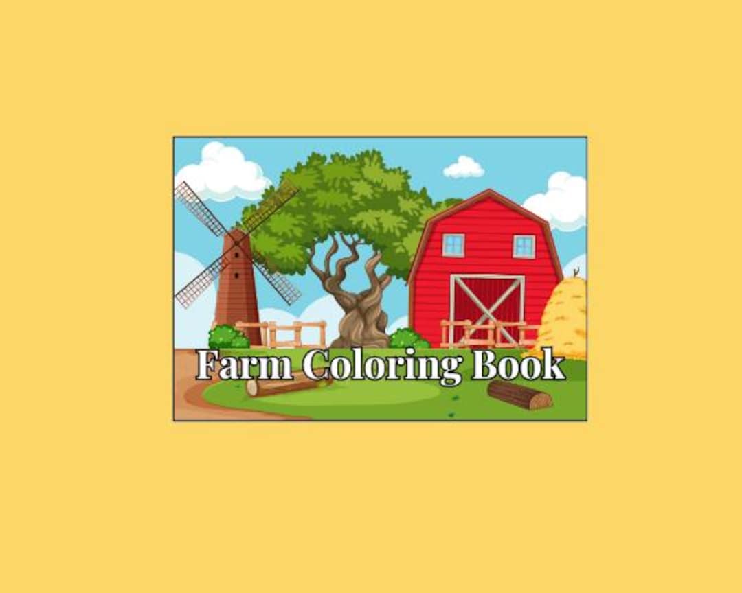 Farm Coloring Book (printable PDF) - Etsy