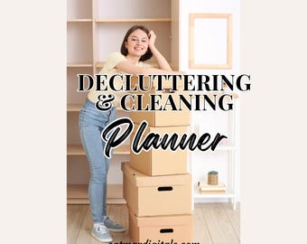 Decluttering and Cleaning Planner Printable, Room by Room Checklists, Weekly and Monthly Routine, Instant Download PDF