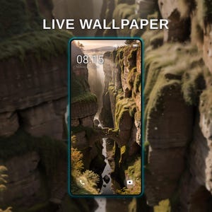 Live Wallpaper + 5 Static Lock Screen | Canyon Animated Background | Aesthetic Phone Theme for iPhone & Android