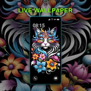 Fantasy Cat Live Wallpaper Pack | Mystical Animated Phone Background | Glowing Animal Art for iPhone & Android