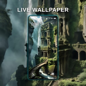 Live Wallpaper + 5 Static Lock Screen | Temple Animated Background | Fantasy World Phone Theme for iPhone & Android