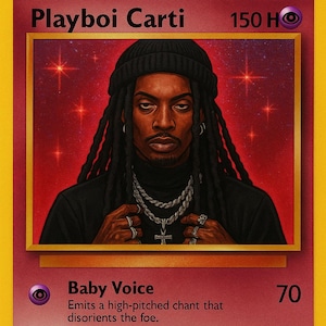 Playboi Carti Trading Card - Etsy Playboi Carti Trading Card - Etsy