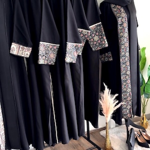 open abaya with bottoms
