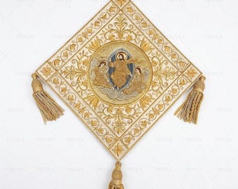 Orthodox Epigonation, Gold Christ Embroidery | Byzantine Liturgical Vestment