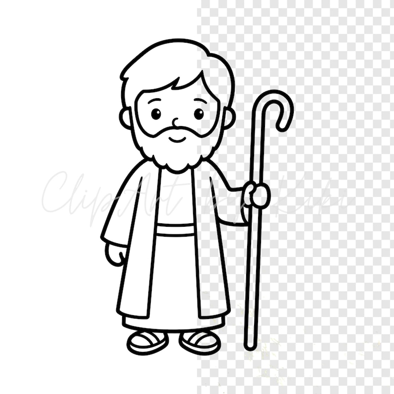 Nativity Scene Coloring Pages, Line Art, Christmas PNG Bundle, Outline ...