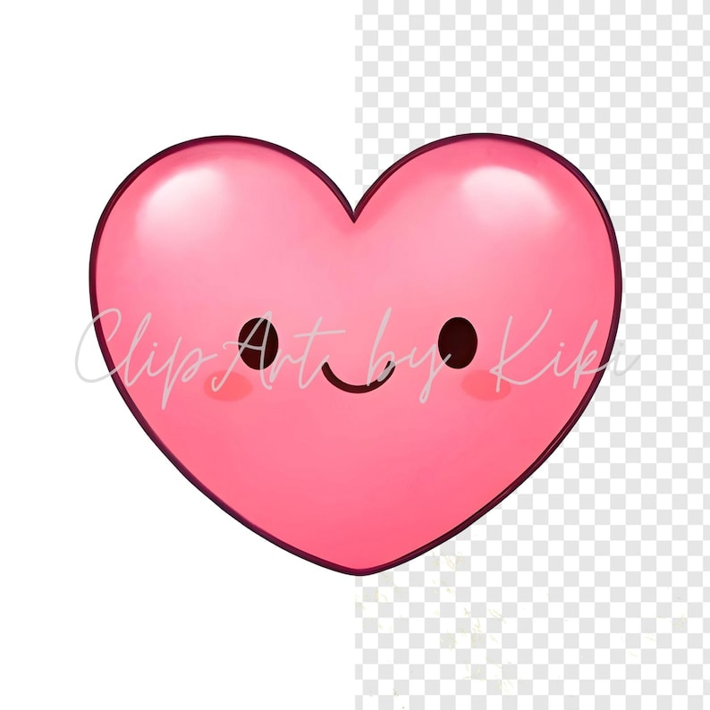 16 Pink Kawaii Valentine Clipart PNG Bundle, Digital Download - Etsy