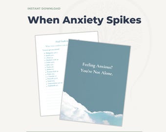 Anxiety Reset Worksheet | Faith-Based Mental Health Printable | Calm Racing Thoughts PDF