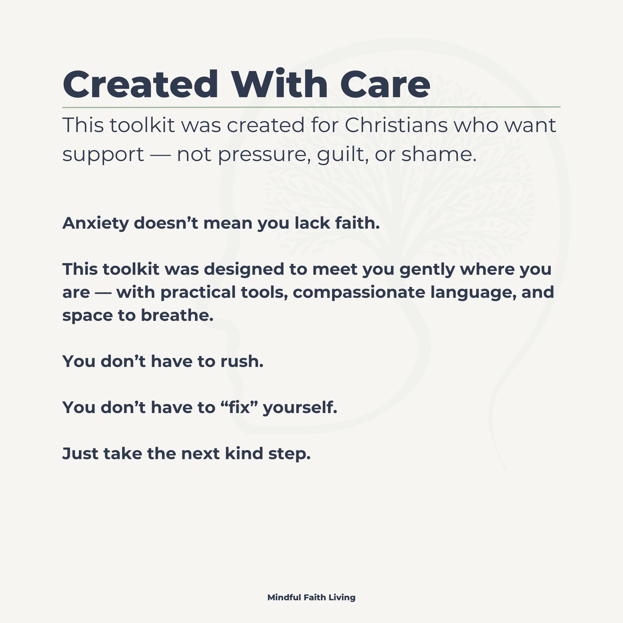 Christian Anxiety Relief Toolkit | Faith Based Mental Health Printable ...