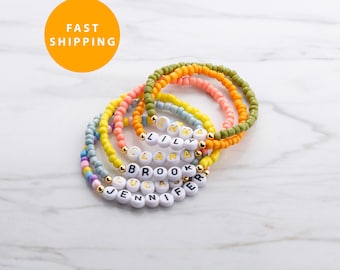 Personalized Name Bracelet | Custom Name Beaded Bracelet | Gift for Her | Name Beaded Bracelet | Friendship Bracelet