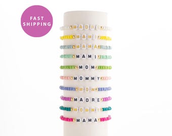 Personalized Name Beaded Bracelet | Custom Glass Seed Bead Bracelet
