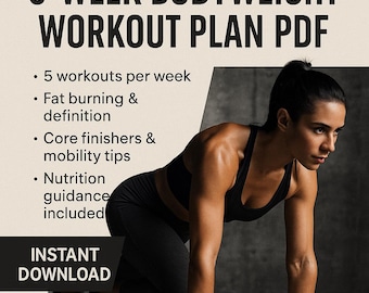 Shred Blueprint: pdf-bestand met 6 weken thuisworkout | Lichaamsgewichttraining voor vetverlies en spiertoename
