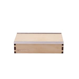 LANTWIT Fingerboard Ramp – Box Curb, Handmade Wood with Steel Coping