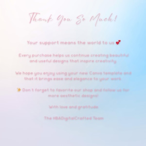 K&ouml;nnte beinhalten: Digitale Grafik mit blau-rosa Farbverlauf. Der Text lautet "Thank You So Much!" und dr&uuml;ckt Dankbarkeit f&uuml;r die Unterst&uuml;tzung aus, hebt die Erstellung sch&ouml;ner Designs hervor und ermutigt zu Shop-Favoriten.