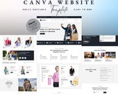 E-Commerce Canva Website Template, Editable Online Store Website, Canva Landing Page, Product Showcase Template, One Page Website Template