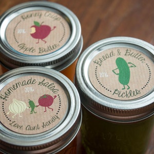 Custom Jam Labels for Mason Jars - Print Your Own