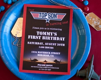 Print Your Own - Top Son 1st Birthday Invitation Only