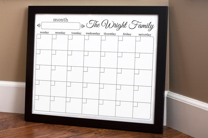 Print Your Own Family Calendar Style 1.5 Etsy