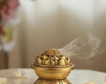 Messing Blumen Weihrauch Halter | Dani Dekoration, spirituelle Dekoration