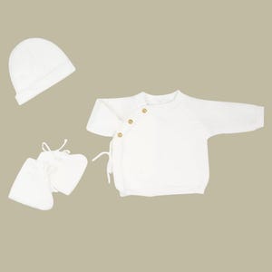 Baby gift box - Customizable white birth set - Warm white baby birth bra - Birth gift