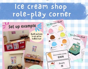 Lärardramatiklek, Låtsaslek, Skolrollspel, Hemundervisning, Klassrum, Rollspelshörna, Glassbutik, Grundskola