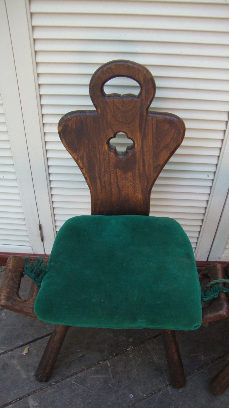 1900's Antique Wood Carved Birthing Chair Small Chair Etsy