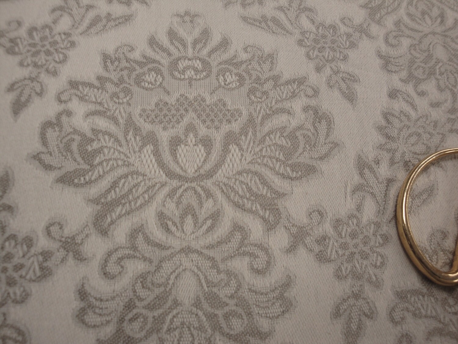 56 Wide Beige Cotton Drapery Fabric Floral Fabric Cafe Etsy