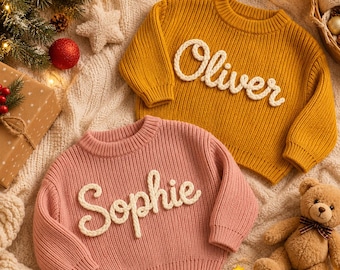 Personalized Baby Name Pullover, Custom Embroidered Toddler Sweater, Sweet Little One Outfit, Baby Milestone Clothing,First Year Memory Gift