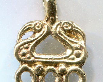 Bead Hanger - Double Bird Head with Triple Rings - 5309B