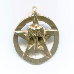 Pentagram with Labrys - 5524-B