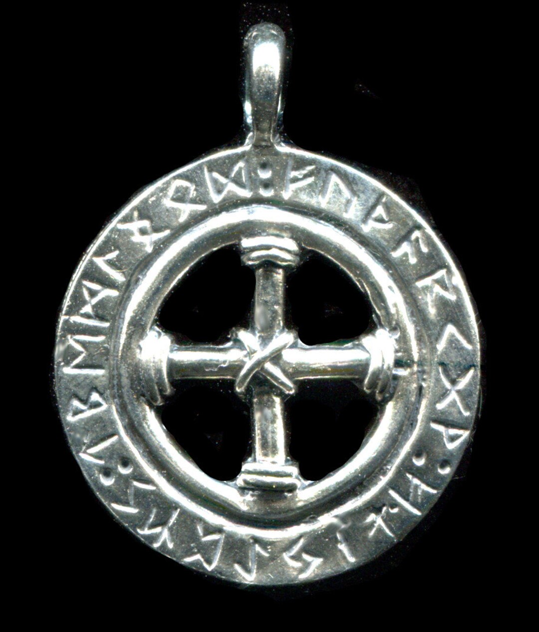 Norse / Viking Solar Cross With Furhtark Ring - 5160S - Etsy