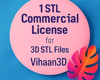 Vihaan3D Commercial License – 1 STL File | Physical Product Sales Only | Credit Required | Personalization Box Included