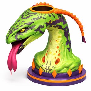 Fantasy Serpent Candle Holder STL – Gothic Snake 3D Print Model (Resin/FDM)