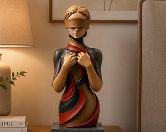 Abstract Woman Bust STL – 3D Printable Modern Sculpture, Digital Download for Home Decor