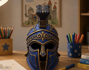 Gladiator Helmet STL – Ornate Ancient Warrior Armor 3D Printable Mask