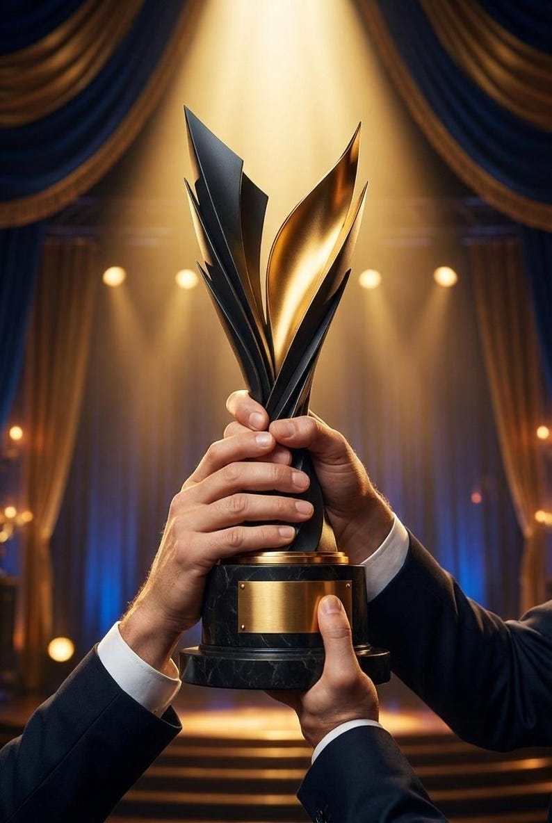 Modern Abstract Trophy STL | 3D Printable Award Sculpture (digital ...