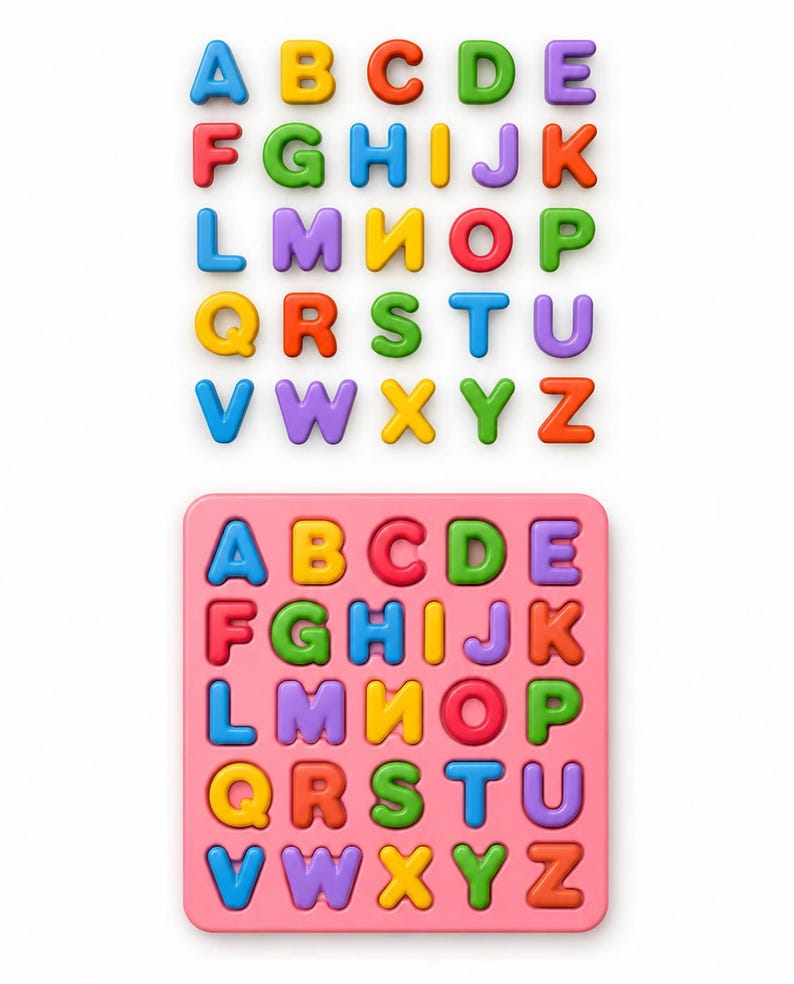 Alphabet Learning Board STL – 3D Printable Educational Toy, Digital ...