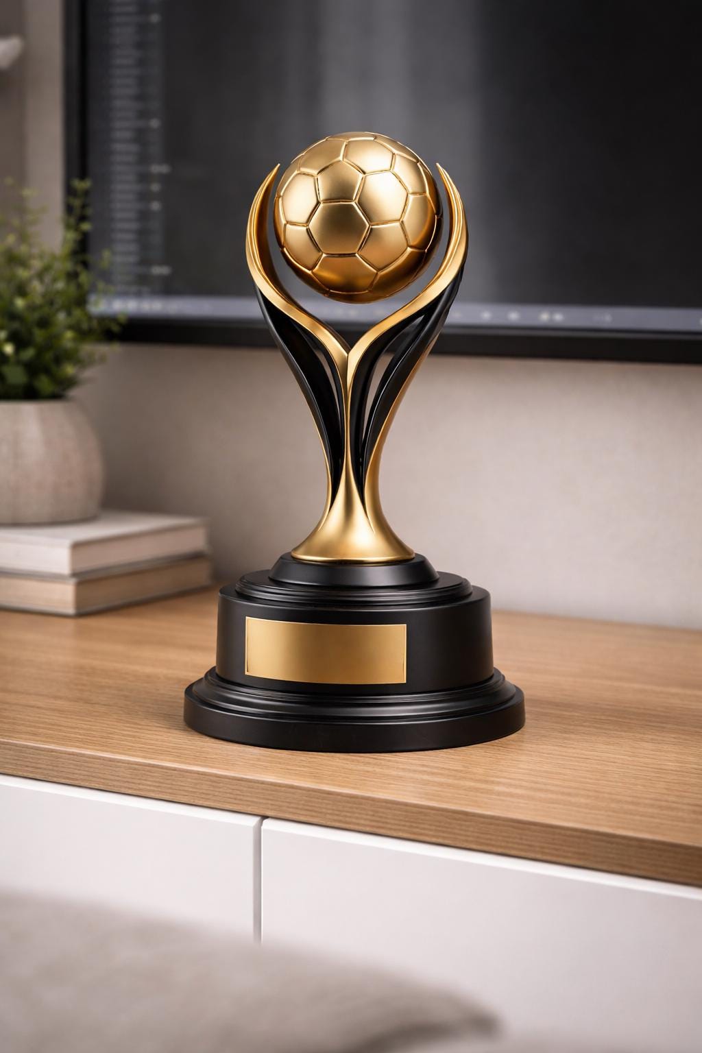 Trofeo Ikon Giocatore Del Mese Per Calcio, Incisione Gratuita Inclusa! Premia I Tuoi Campioni.